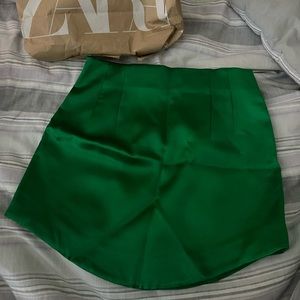 Zara Satin Effect Mini Skirt
